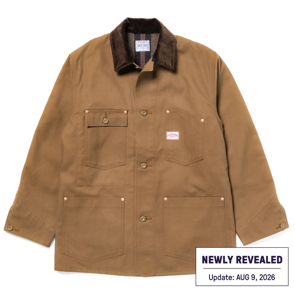 WOOL LINED CHORE COAT / BROWN DUCK