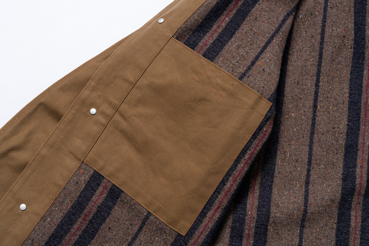 WOOL LINED CHORE COAT / BROWN DUCK