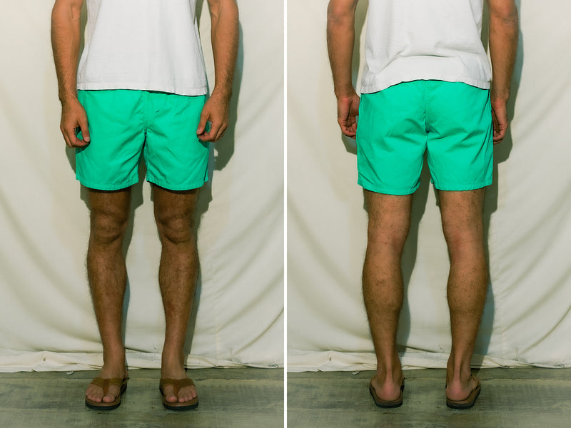 COTTON DRILL SWIM SHORTS (OVER-DYED)