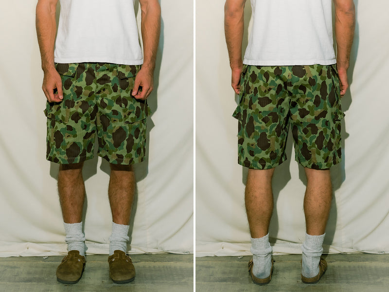 REVERSIBLE FROGSKIN CAMOUFLAGE SHORTS
