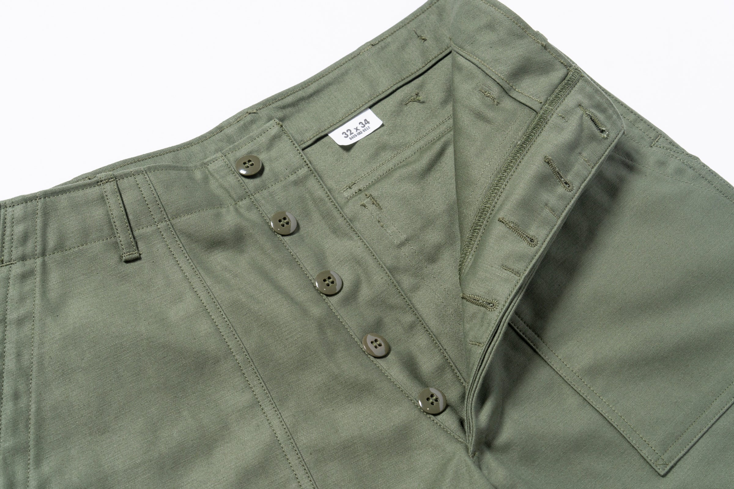 TROUSERS, MEN'S, COTTON SATEEN, OG-107 – The Real McCoy's