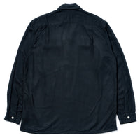 OPEN COLLAR RAYON SHIRT