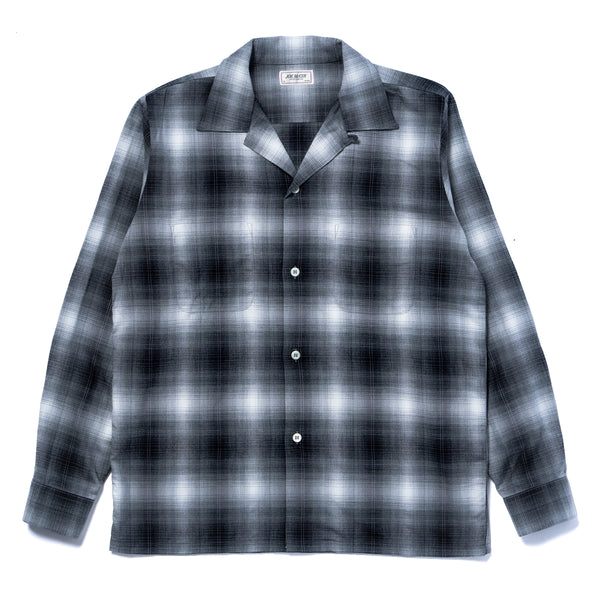 OMBRE COTTON RAYON OPEN COLLAR SHIRT