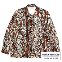 VELVET OPEN-COLLAR SHIRT / ANIMAL PATTERN