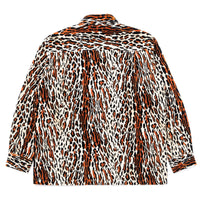 VELVET OPEN-COLLAR SHIRT / ANIMAL PATTERN