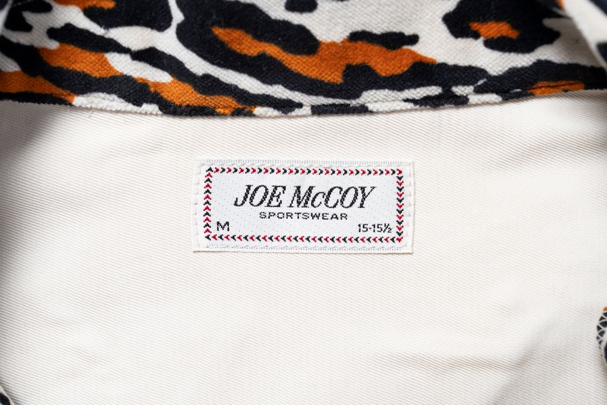 VELVET OPEN-COLLAR SHIRT / ANIMAL PATTERN