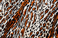 VELVET OPEN-COLLAR SHIRT / ANIMAL PATTERN
