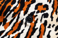 VELVET OPEN-COLLAR SHIRT / ANIMAL PATTERN